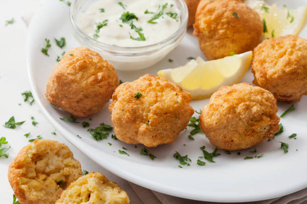 istock Hush Puppies with a Creamy Dip 1273890432