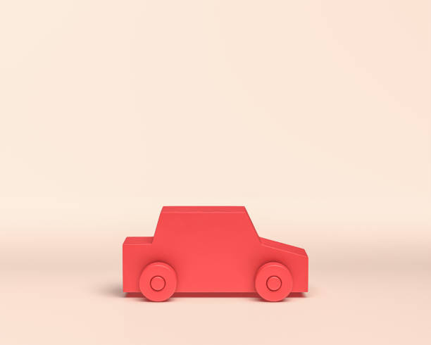 miniaturowe pojazdy, ikona 3d, monochromatyczny czerwony kolor, płaski i jednolity styl, renderowanie 3d - pick up truck truck toy figurine zdjęcia i obrazy z banku zdjęć
