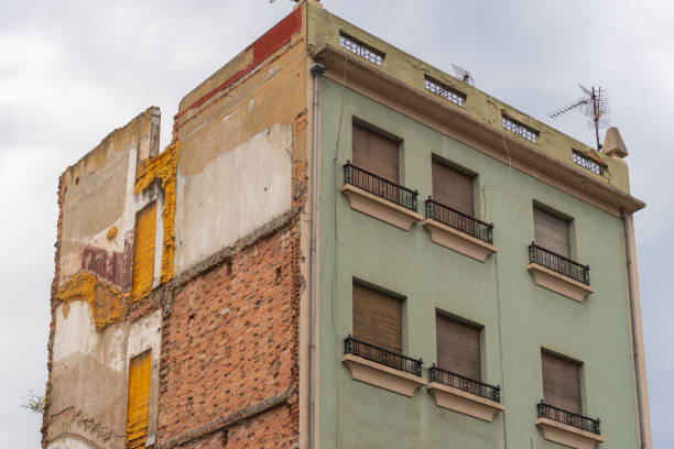 istock Close up of destroyed building 1273897719