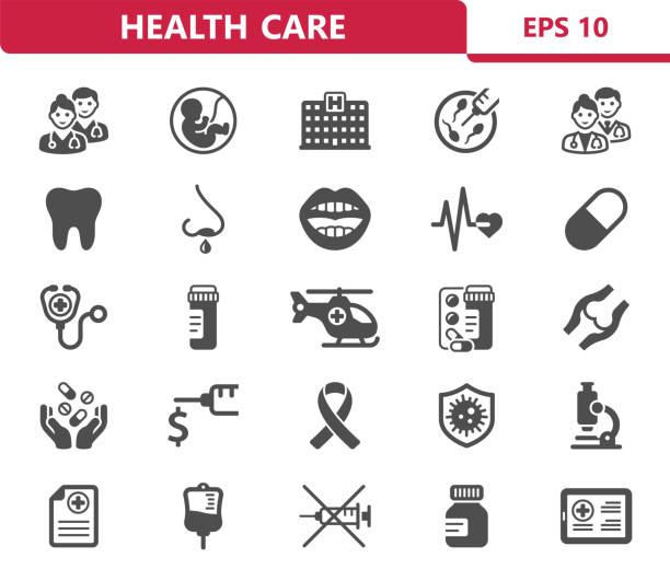Health Care Icons Professional, pixel perfect icons optimized for both large and small resolutions. EPS 10 format. baby heart rate stock illustrations