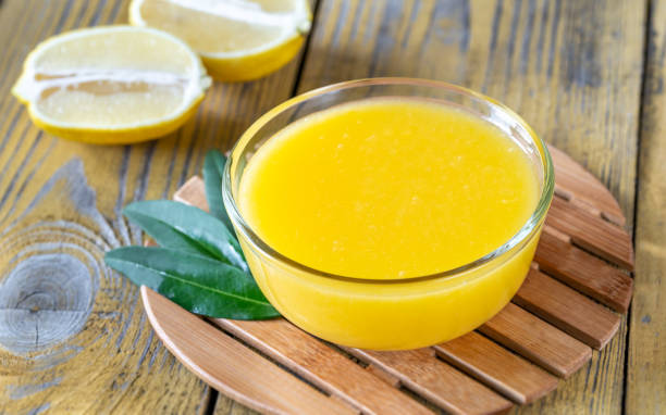 istock Glass bowl of lemon curd 1273900308