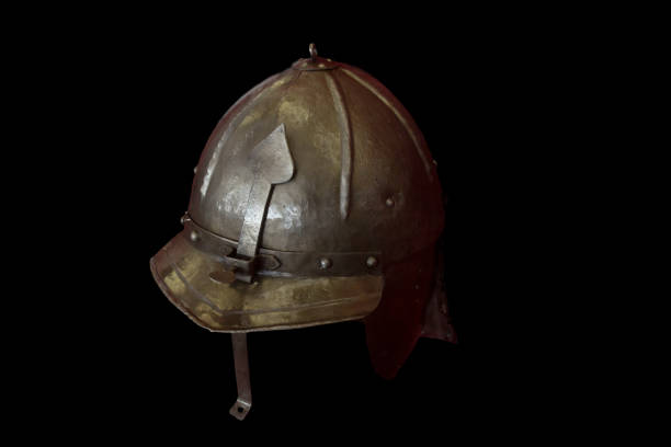 istock Isolated old military metal helmet 1273903305