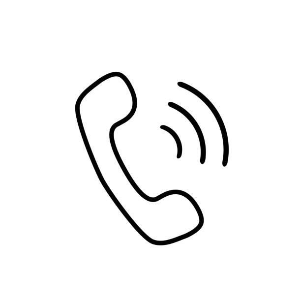 Phone line icon Phone line icon. Vector illustration telephone line stock illustrations