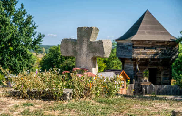 istock Old abandoned cemetery and ancient tower 1273906627