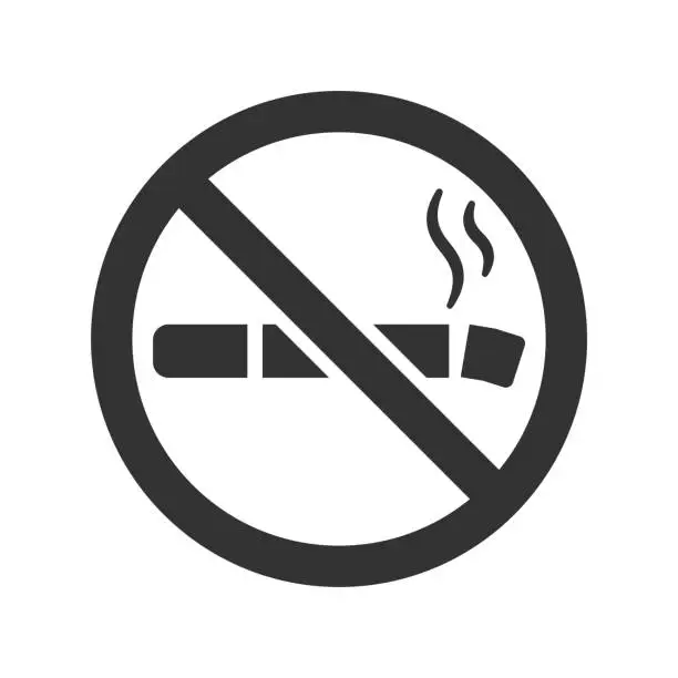 Vector illustration of No Smoking restriction icon