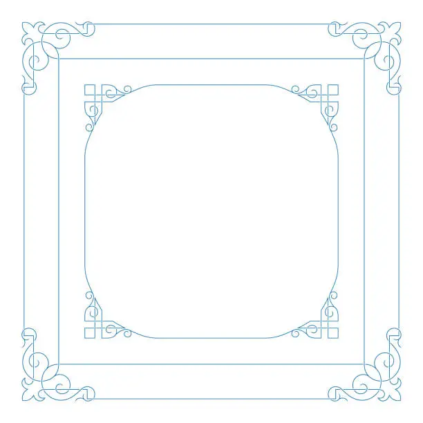 Vector illustration of The Frames of Chinese Style
