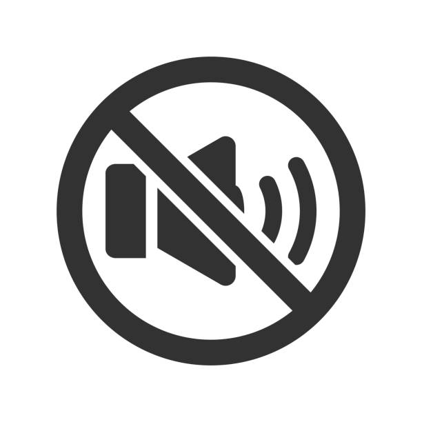 illustrations, cliparts, dessins animés et icônes de icône de restriction de son - do not disturb sign audio