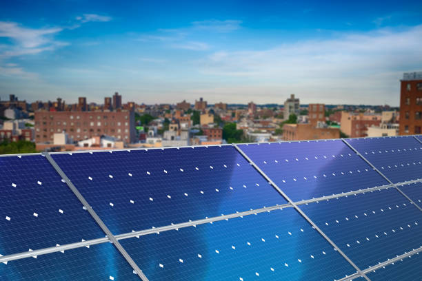 istock Solar panels in New York City 1273911820
