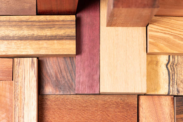 istock Bars blocks scales of valuable exotic tree wood 1273913410
