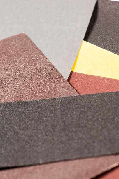 istock brown sandpaper for woodwork. Macro abrasive material 1273913412