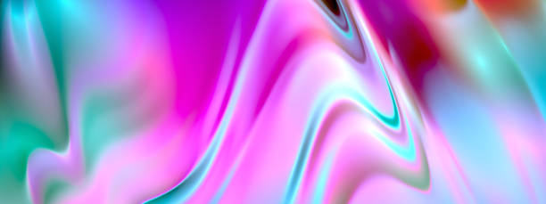 istock Beautiful liquid multicolor abstract background. 3D illustration, 3D rendering. 1273917958
