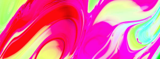 istock Fluid abstract curves background illustration. Vibrant liquid marble colorful abstraction. 3D illustration, 3D rendering. 1273918297