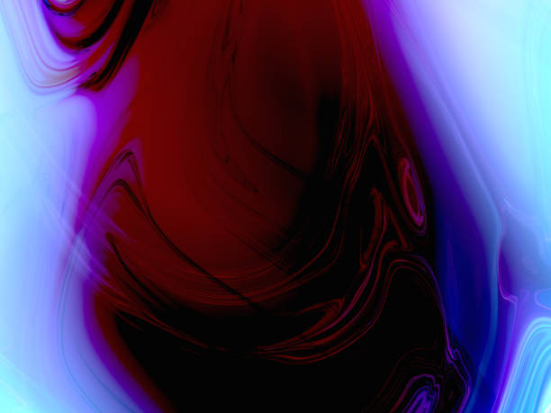 istock Bright liquid abstract background with wavy streaks, tints and glow. 3D illustration, 3D rendering. 1273918851