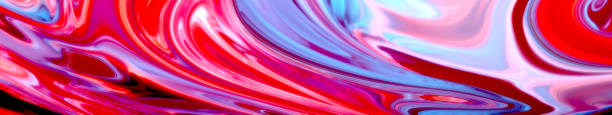 Fluid abstract curves background illustration. Vibrant liquid marble colorful abstraction. 3D illustration, 3D rendering.