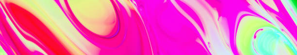 Fluid abstract curves background illustration. Vibrant liquid marble colorful abstraction. 3D illustration, 3D rendering.