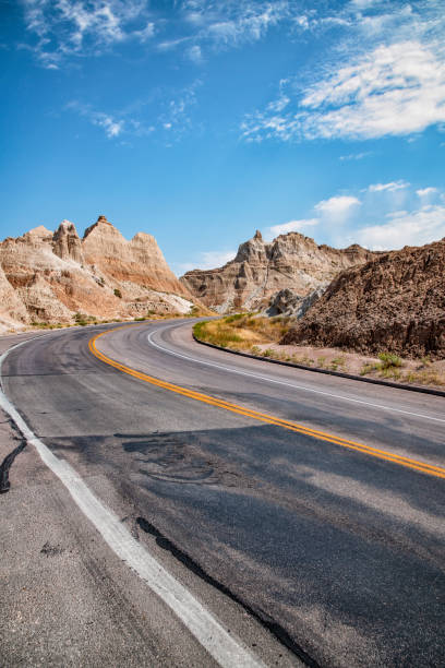 Road Curving Into the Badlands