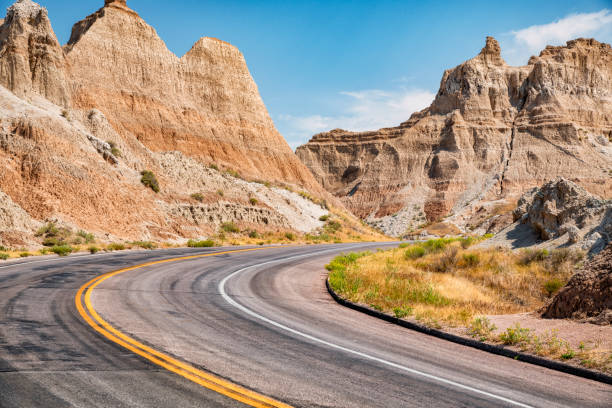 istock Road Curving Into the Badlands 1273927901
