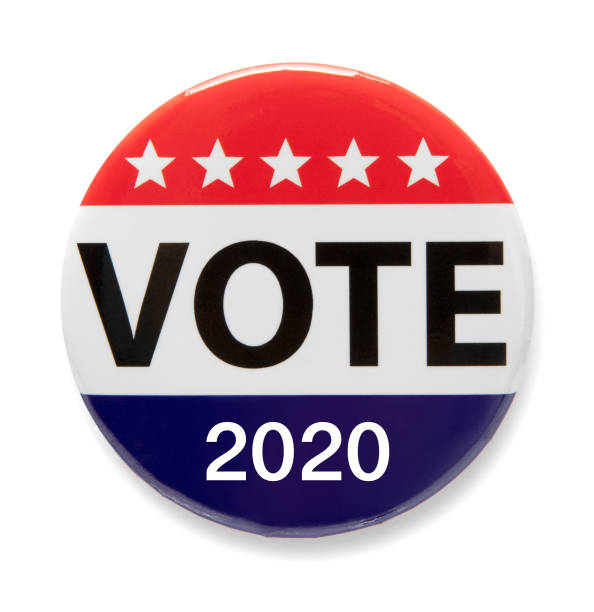 istock Round Vote Pin Isolated on White 1273929539