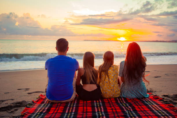 istock Young family on vacation at the evening 1273930715
