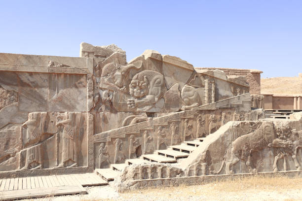 istock Famous bas-relief on the wall in ancient city Persepolis,  Iran 1273932912