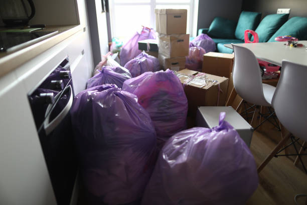 istock Kitchen is full garbage bags and cardboard boxes 1273933087