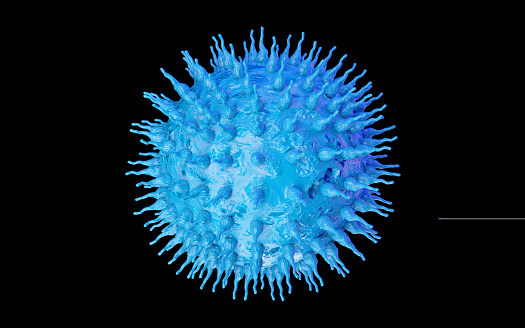 Conceptual visualization of the swine influenza virus (h1n1)