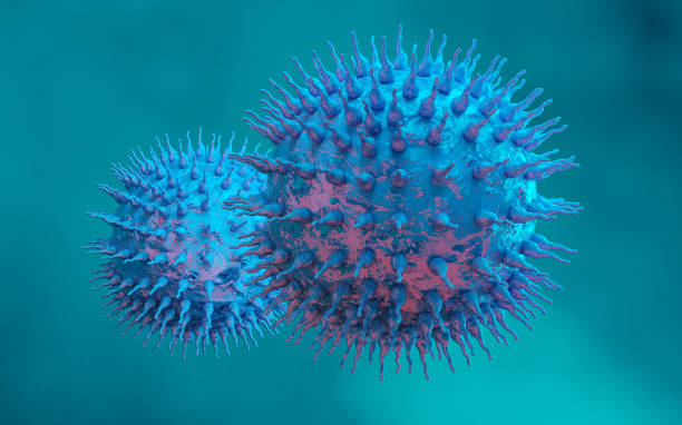 visualizzazione concettuale del virus dell'influenza suina (h1n1) - influenza a virus foto e immagini stock