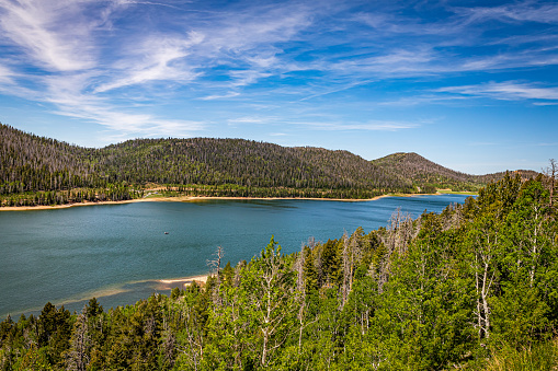 Navajo Lake is in the Dixie National Forest near Cedar Breaks National Monument and Cedar City in southwestern Utah.
