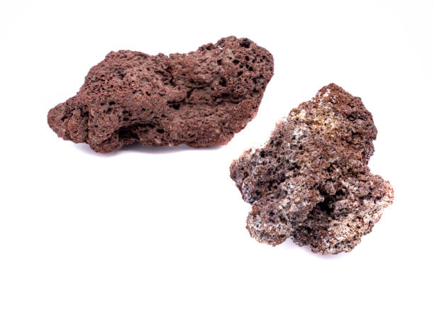 istock Lava stones isolated on white background 1273935807