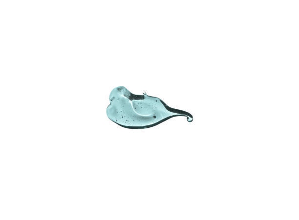 istock Cosmetic transparent blue splash smudge liquid gel isolated on white background. 1273935902