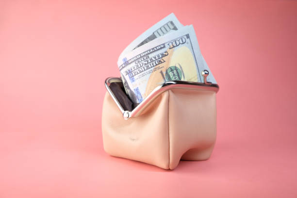 istock 100 dollar cash in leather on pink background 1273937635