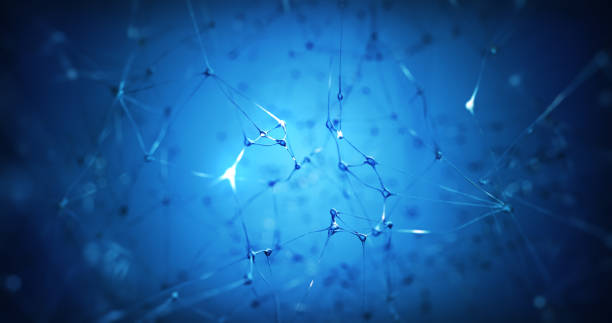 Human Brain - Firing Neurons - Articial Intelligence 3d rendered image of firing neurons inside the human brain. Perfectly usable for biomedical topics or as a symbol for neural networks and artificial intelligence. psyche photography stock pictures, royalty-free photos & images