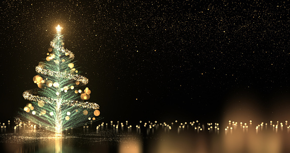 Beautiful abstracted Christmas tree background, perfectly combinable with your own graphic elements.