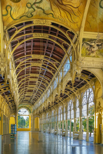 Main Spa Colonnade in Marianske Lazne, Czech republic. Neo-Baroque colonnade was built between 1888 and 1889.