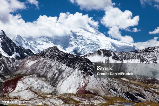 Ausangate Andes Mountains With Glacier In Peru Stock Photo - Download Image Now - Alpine climate, Andes, Blue