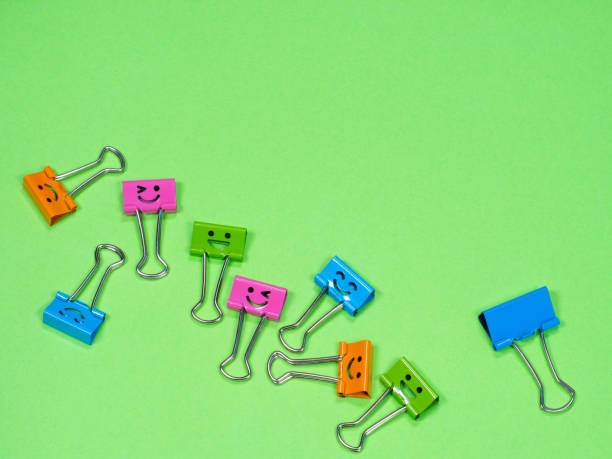 istock Funny smile metal binder clip 1273943870