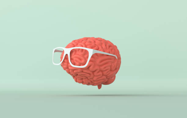 istock 3d brain in sunglasses rendering illustration template background. The concept of intelligence, brainstorm, creative idea, human mind, artificial intelligence. 1273944111