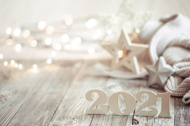 istock New year 2021 holiday background with new year decor 1273973054