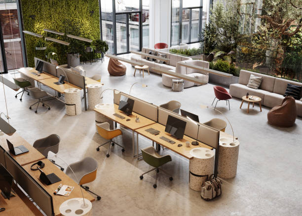 istock 3D render of an environmentally friendly office 1273977256