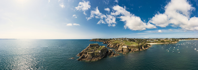 Aerial view of Plougonvelin in Brittany France