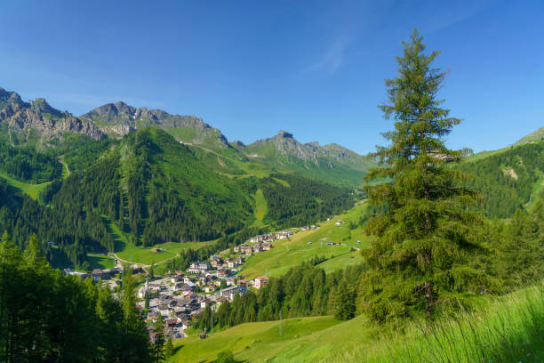 istock Mountain landscape along the road to Campolongo pass, Dolomites 1273994354