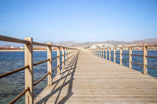 istock The background is a beautiful wooden long pier 1274000831