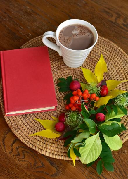Warm fall beverage ready for sipping and enjoying on cool autumn afternoons