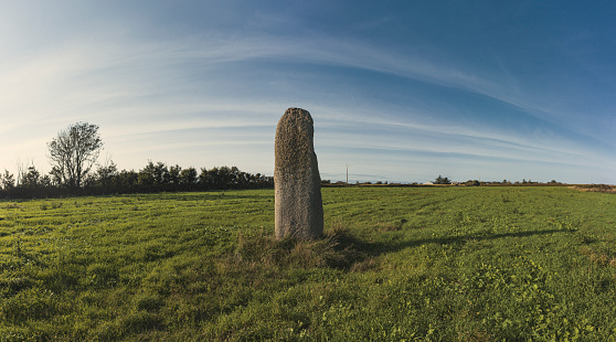 Menhir of Medoun in Brittany France