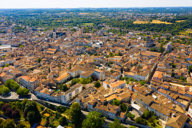 istock Panoramic view from above on the city Angouleme 1274027120