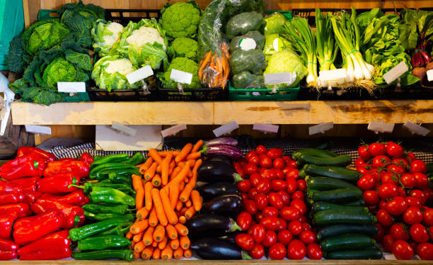istock Organic vegetables displayed in grocery 1274027430