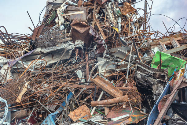 istock Pile of scrap metal on the garbage dump. 1274083701