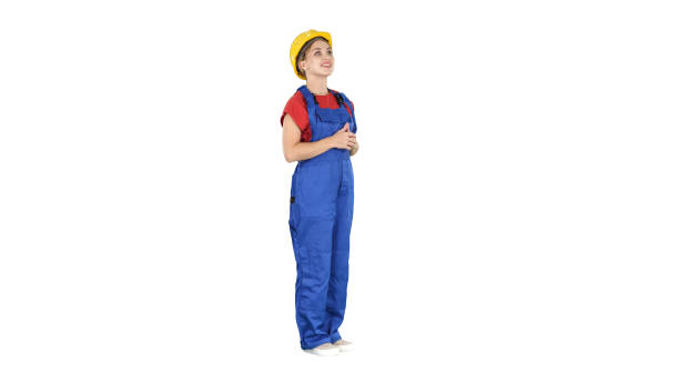 istock Engineer construction worker woman fascinated by the results on 1274118542