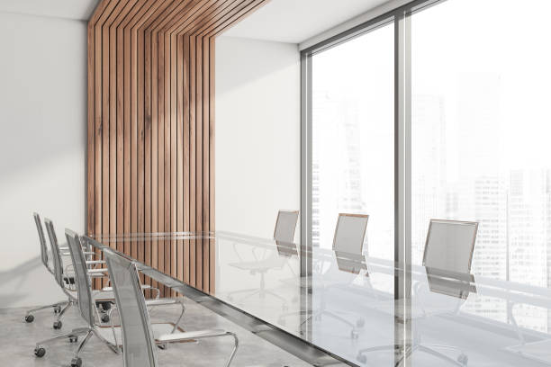 istock Wooden and white meeting room corner 1274143651