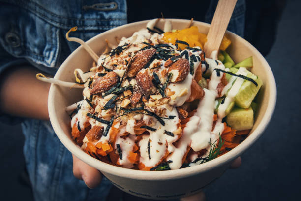 Fresh vegetarian salad - take out food